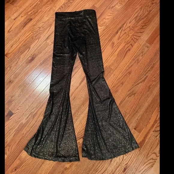 Show Me Your MuMu Black and Gold Flare Pants - Picture 4 of 6